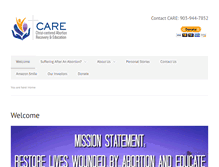 Tablet Screenshot of careabortionrecovery.com